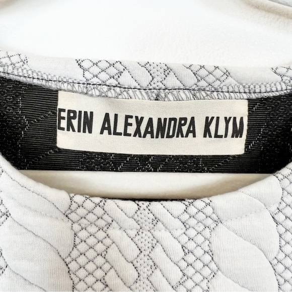 Erin Alexandra Klym Quilted Long Sleeve Top White & Black - Picture 7 of 7